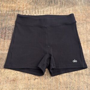 ALO Yoga Black Athletic Shorts with Elastic Waistband